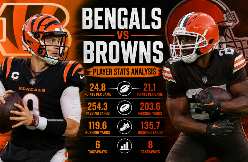 Bengals vs Cleveland Browns Match Player Stats