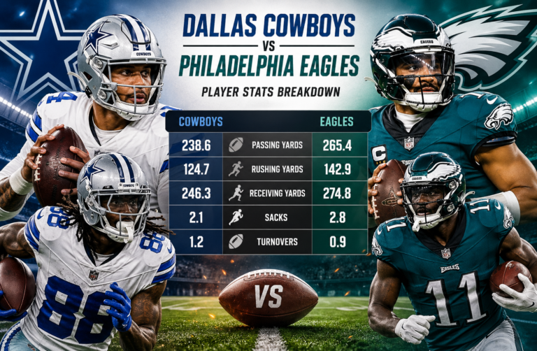 Dallas Cowboys vs Philadelphia Eagles Match Player Stats