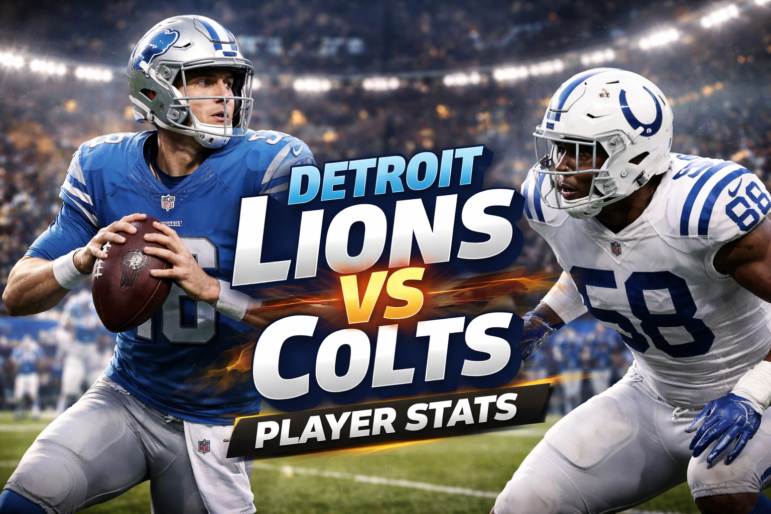 Detroit Lions vs Colts Match Player Stats Analysis