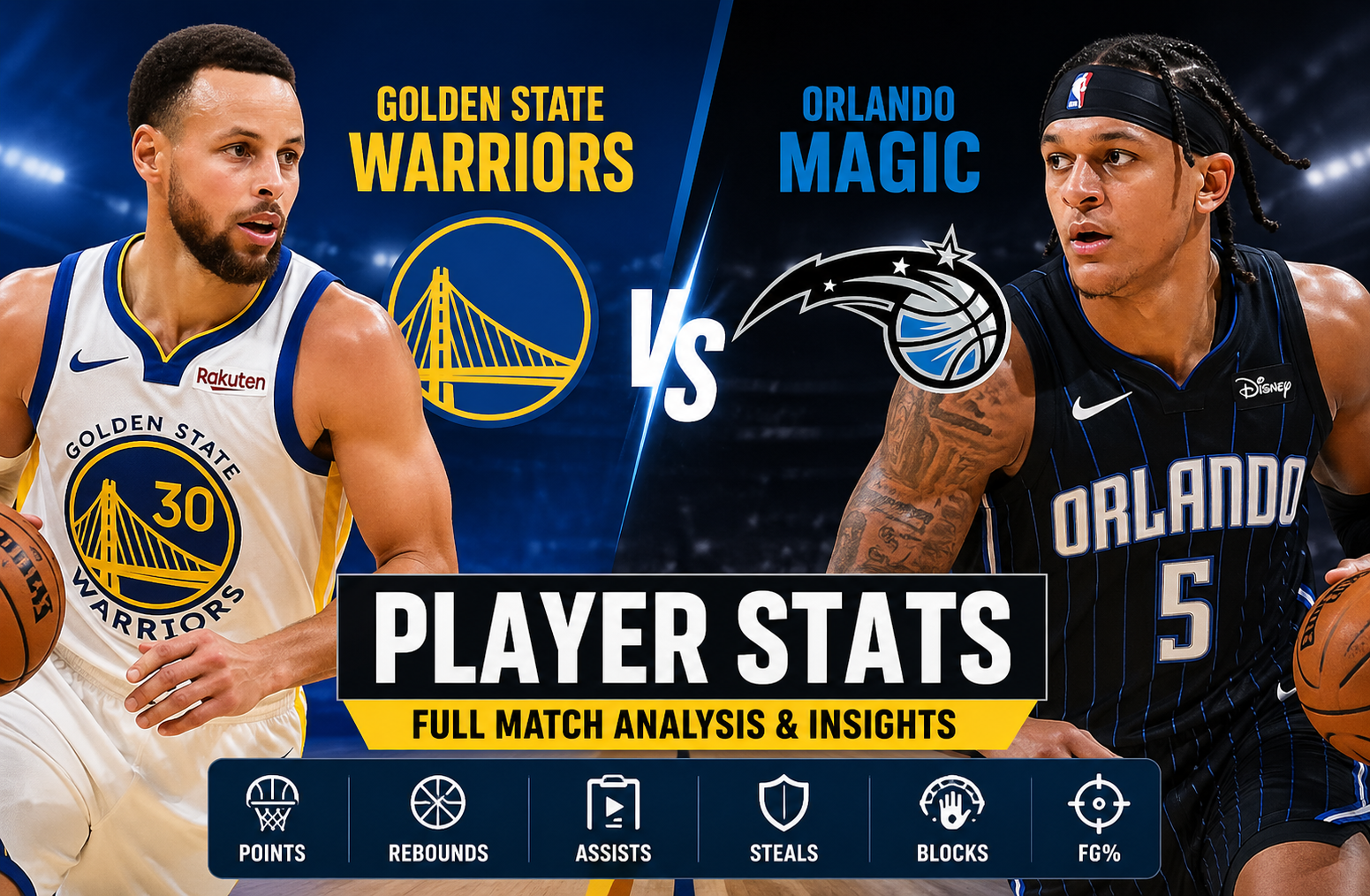Golden State Warriors vs Orlando Magic Player Stats