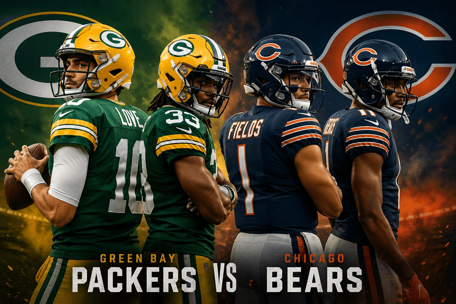 Green Bay Packers Vs Chicago Bears Match Player Stats