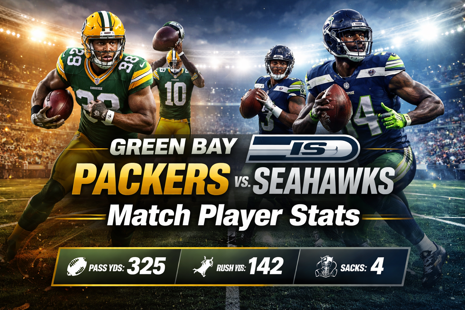 Green Bay Packers vs. Seahawks Match Player Stats