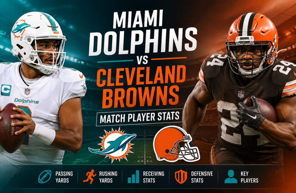 Miami Dolphins vs Cleveland Browns Match Player Stats