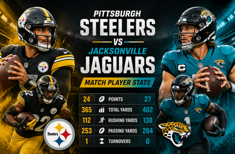 Pittsburgh Steelers vs Jacksonville Jaguars Match Player Stats