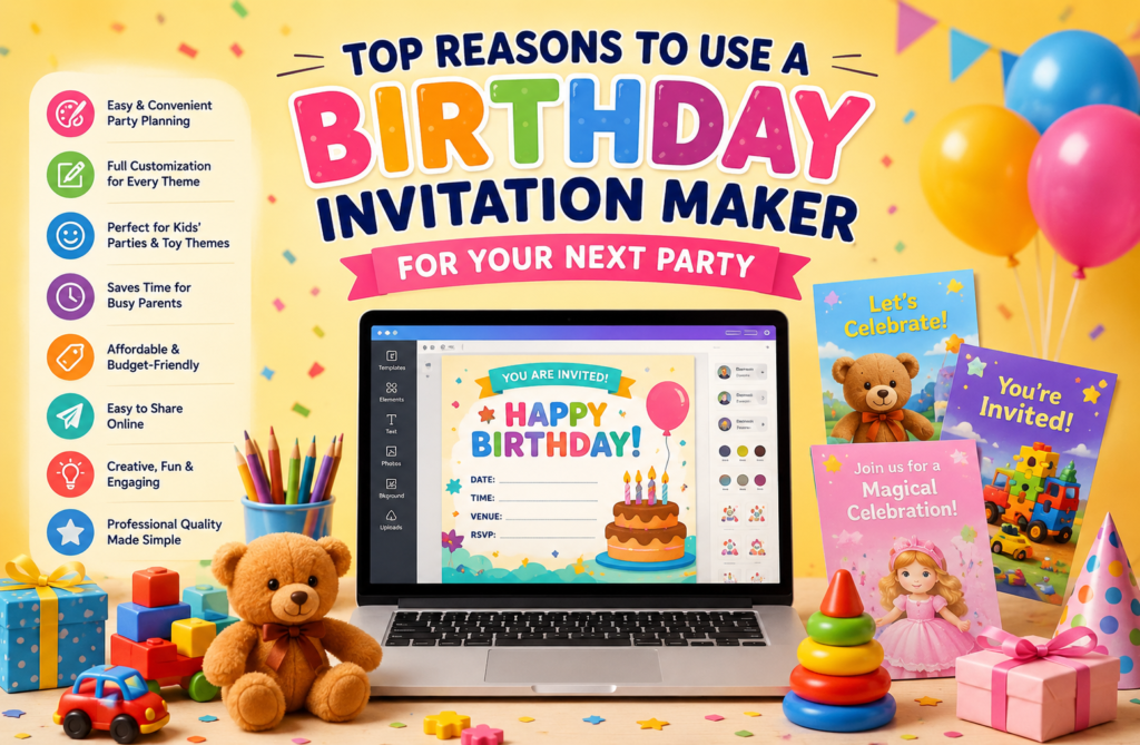 Top Reasons to Use a Birthday Invitation Maker for Your Next Party