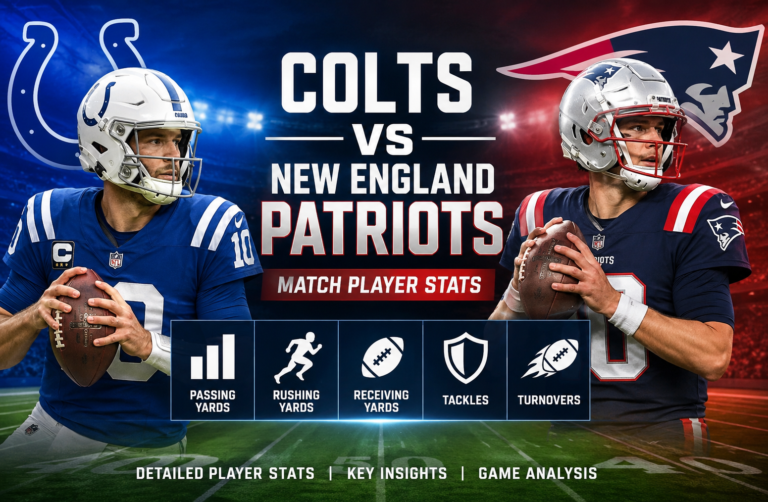 Colts vs New England Patriots Match Player Stats Analysis