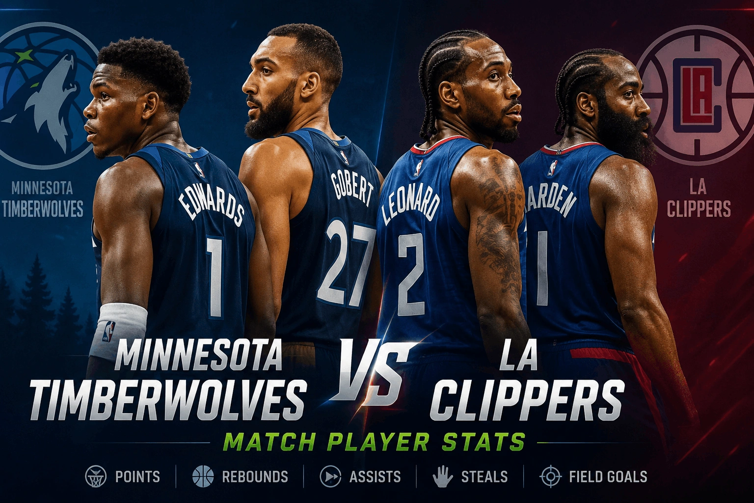 Minnesota Timberwolves vs LA Clippers Match Player Stats