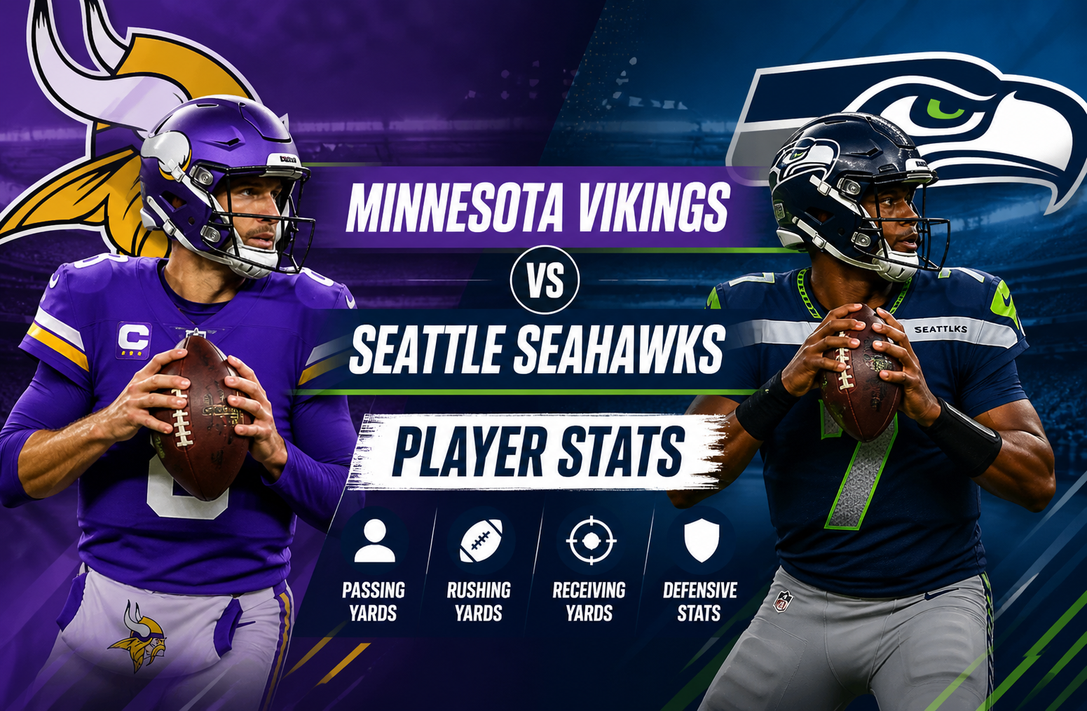 Minnesota Vikings vs Seahawks Match Player Stats