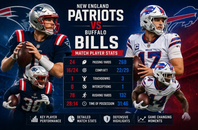 New England Patriots vs Buffalo Bills Match Player Stats
