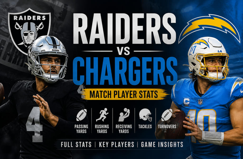 Raiders vs Chargers Match Player Stats Breakdown
