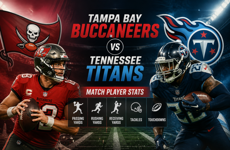Tampa Bay Buccaneers vs Tennessee Titans Match Player Stats