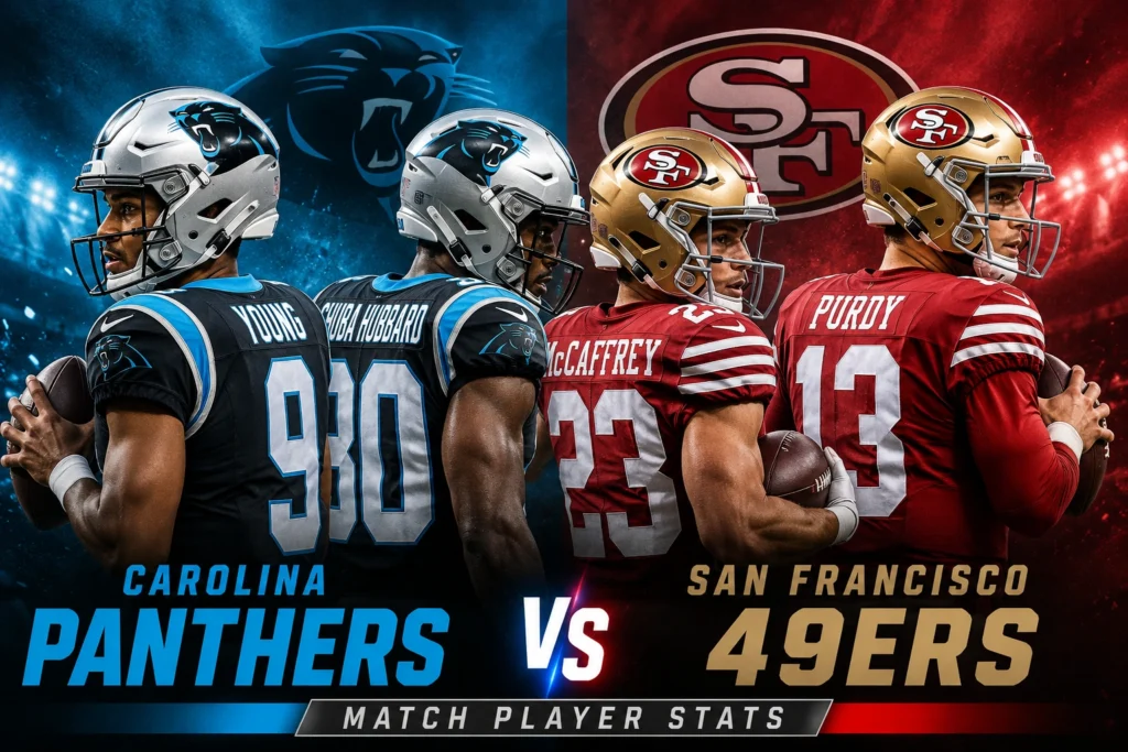 Carolina Panthers vs San Francisco 49ers Match Player Stats