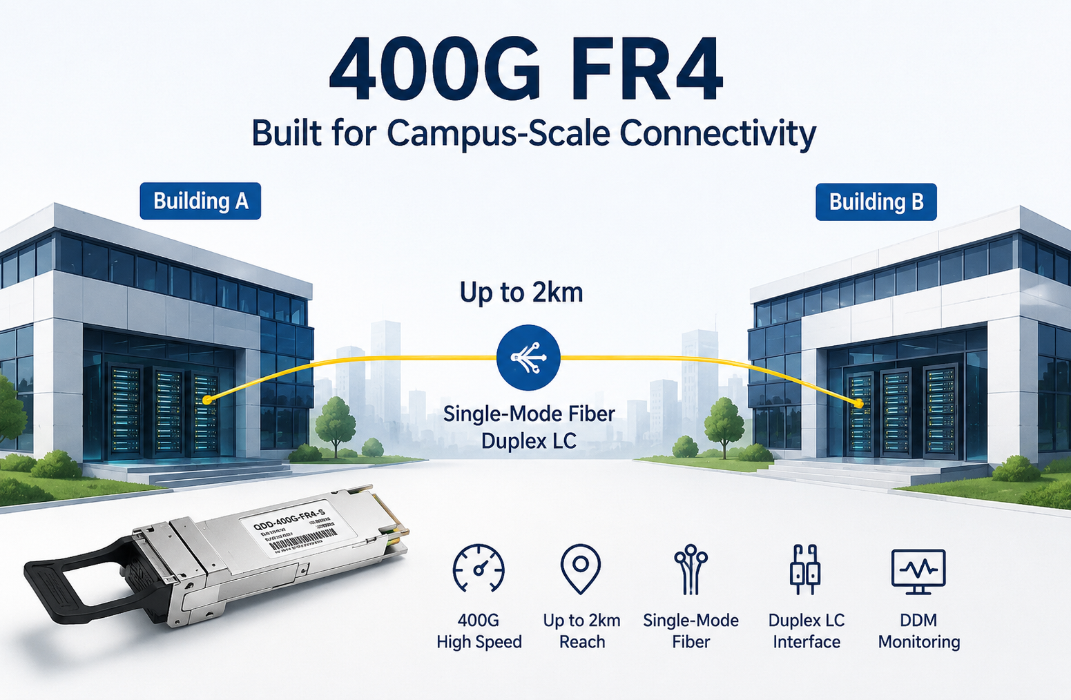 Why 400G FR4 Is Built for Campus-Scale Connectivity