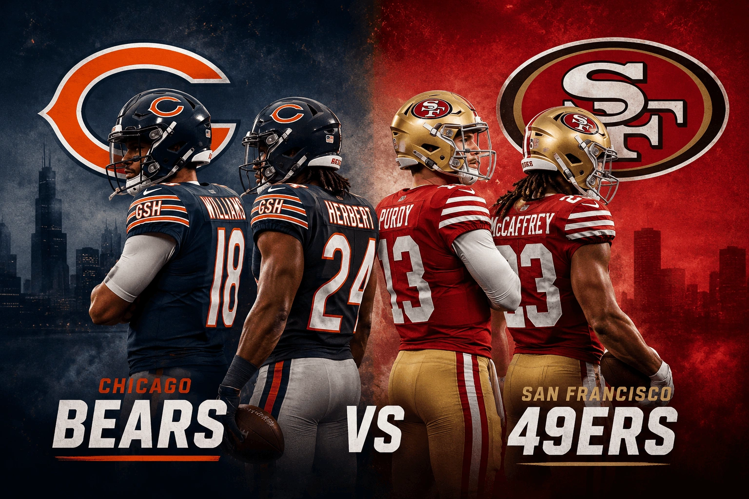 Chicago Bears vs. San Francisco 49ers Match Player Stats