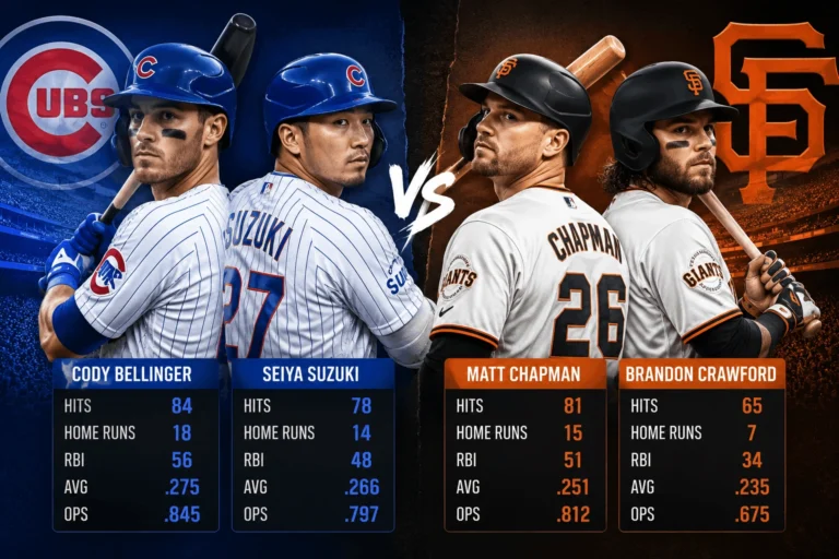 Chicago Cubs vs San Francisco Giants Match Player Stats
