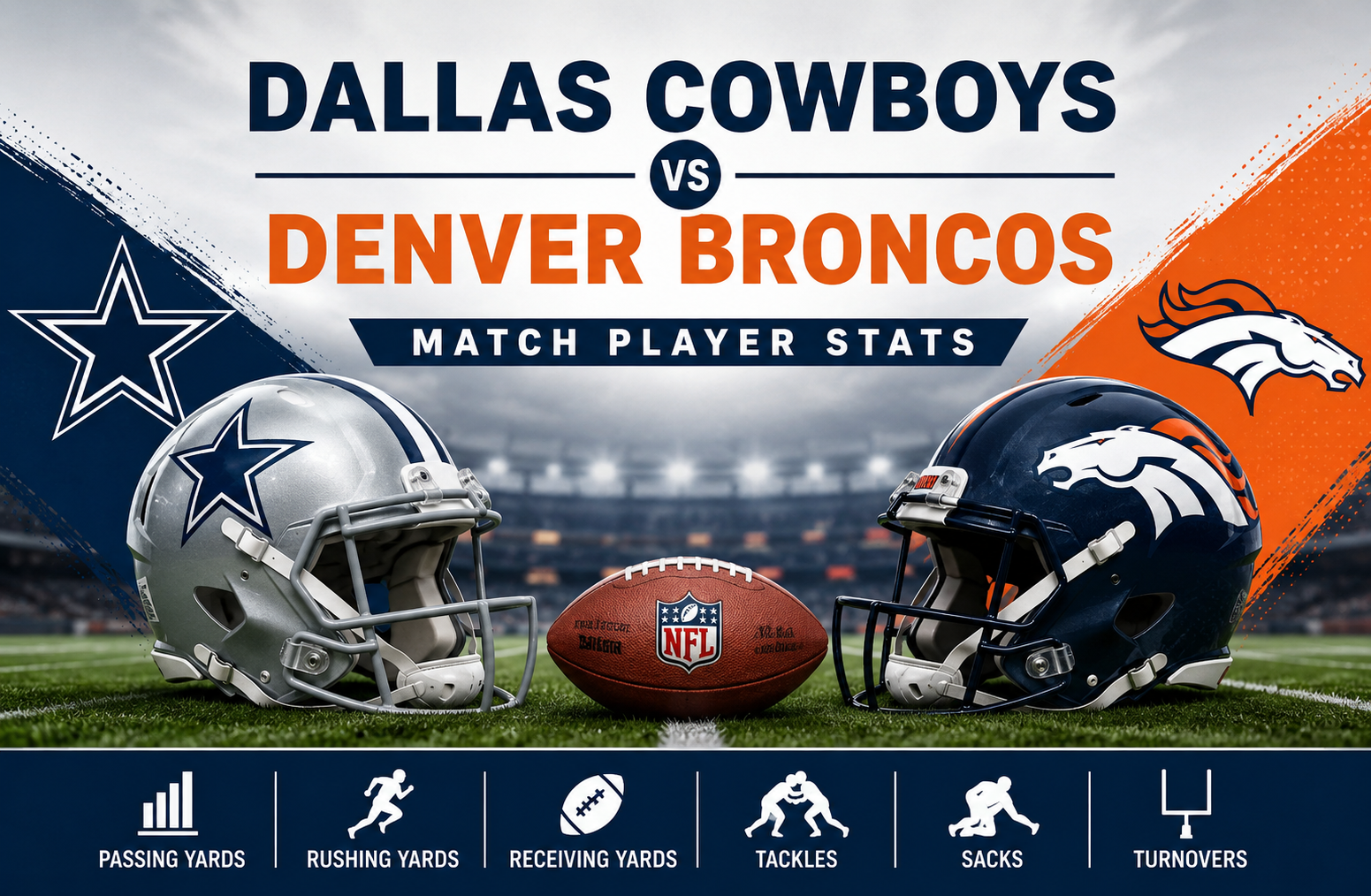 Dallas Cowboys vs Denver Broncos Match Player Stats