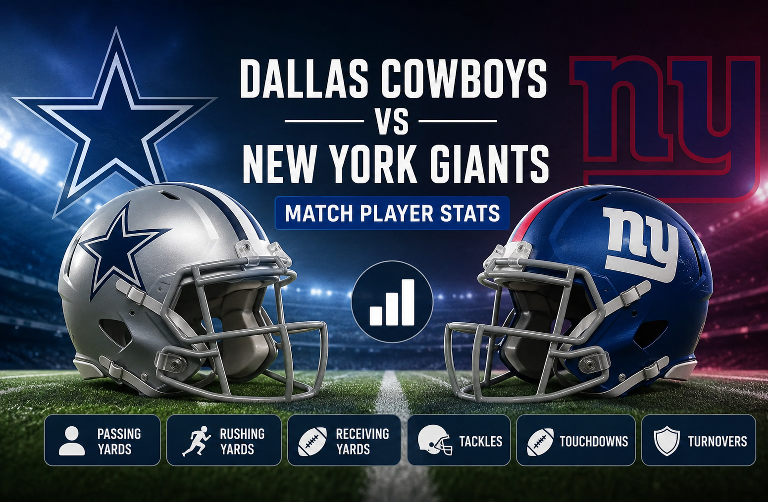 Dallas Cowboys vs New York Giants Match Player Stats