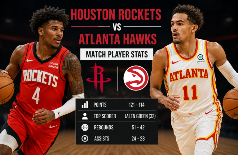 Houston Rockets Vs Atlanta Hawks Match Player Stats