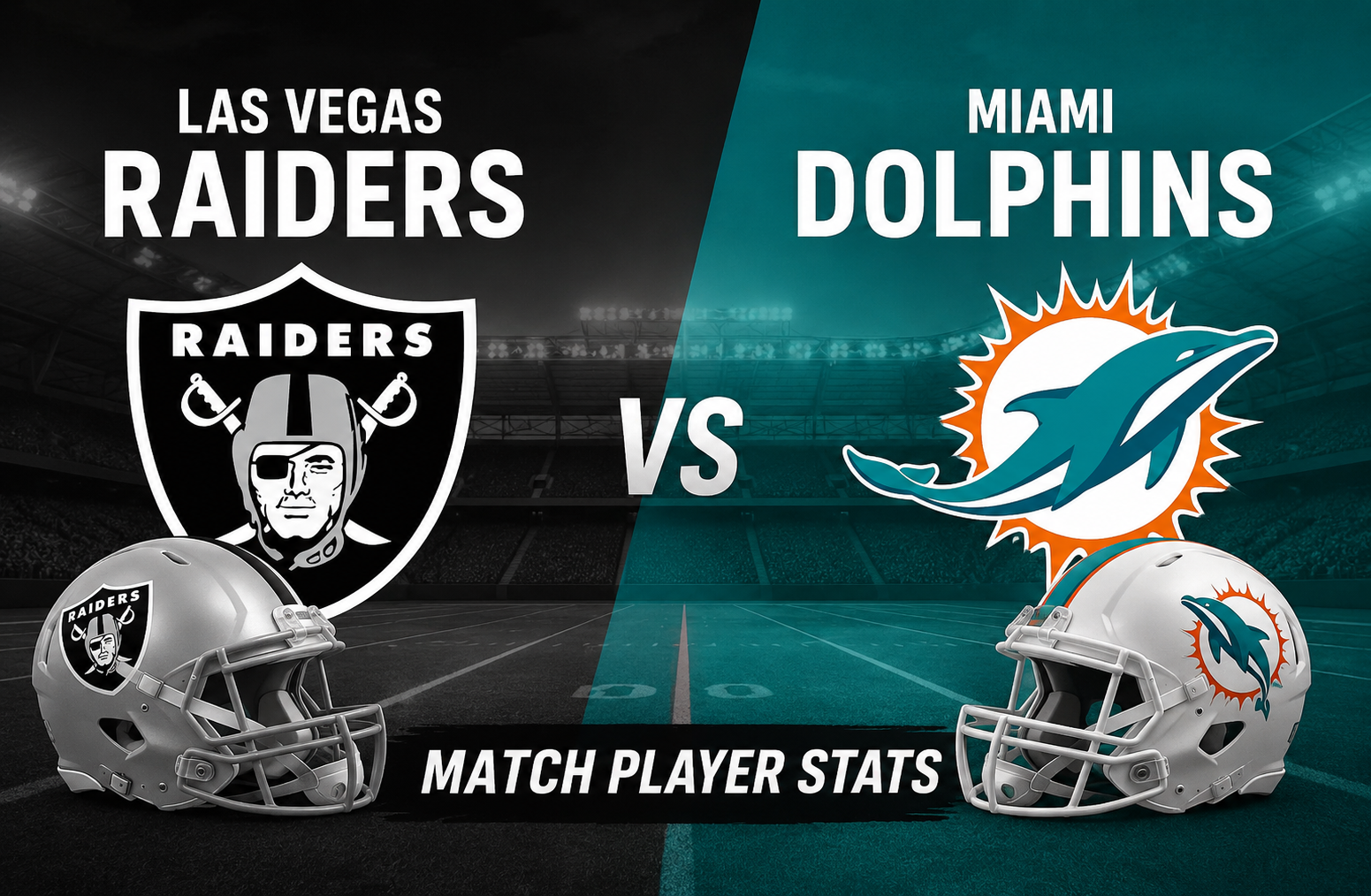 Las Vegas Raiders vs Miami Dolphins Match Player Stats