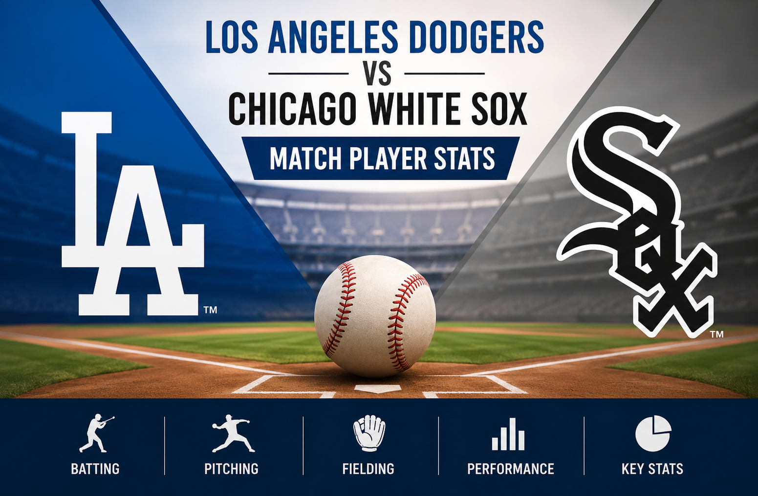 Los Angeles Dodgers vs Chicago White Sox Match Player Stats