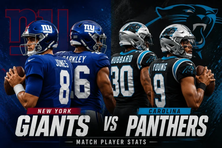 New York Giants vs Carolina Panthers Match Player Stats