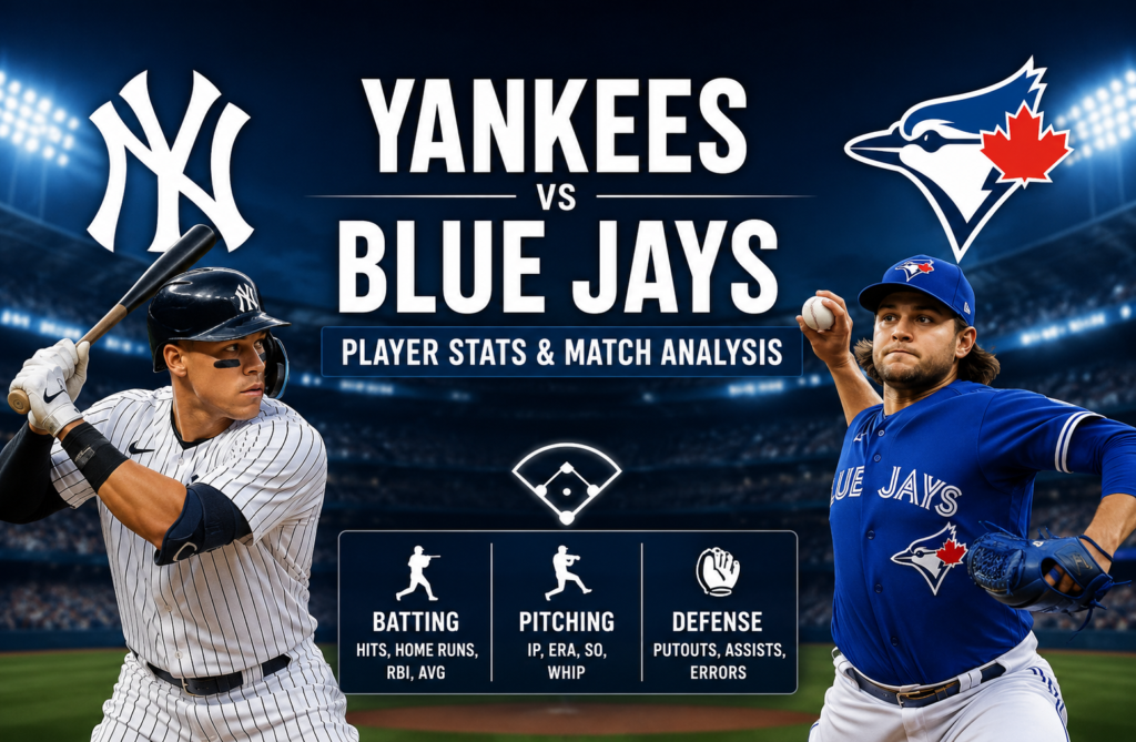New York Yankees vs Blue Jays Player Stats