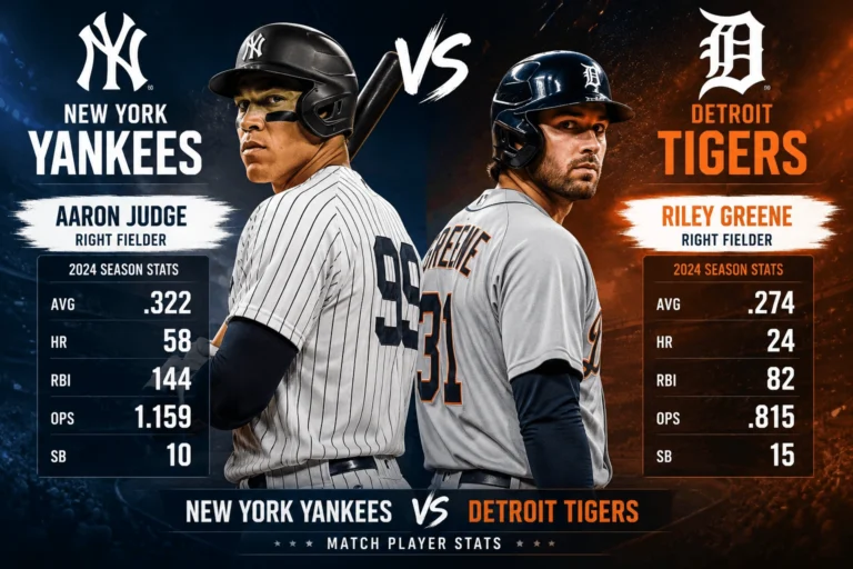 New York Yankees vs Detroit Tigers Match Player Stats