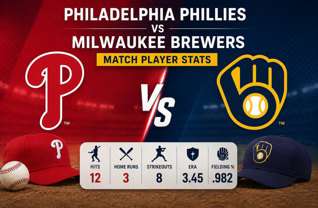 Philadelphia Phillies vs Milwaukee Brewers Match Player Stats