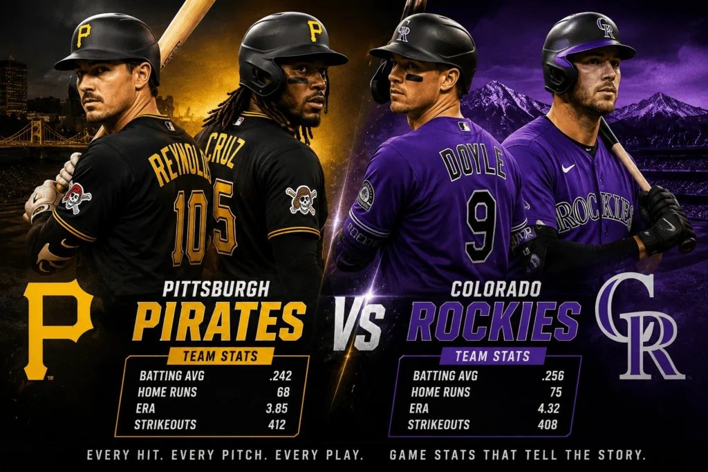 Pittsburgh Pirates vs Colorado Rockies Match Player Stats