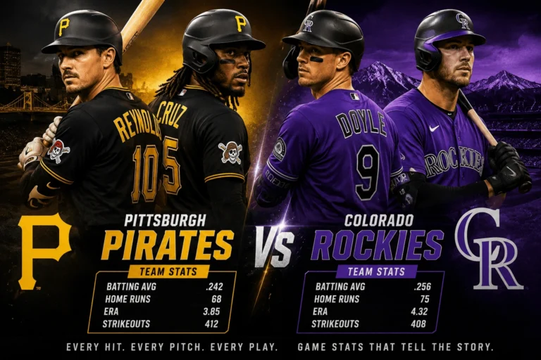 Pittsburgh Pirates vs Colorado Rockies Match Player Stats