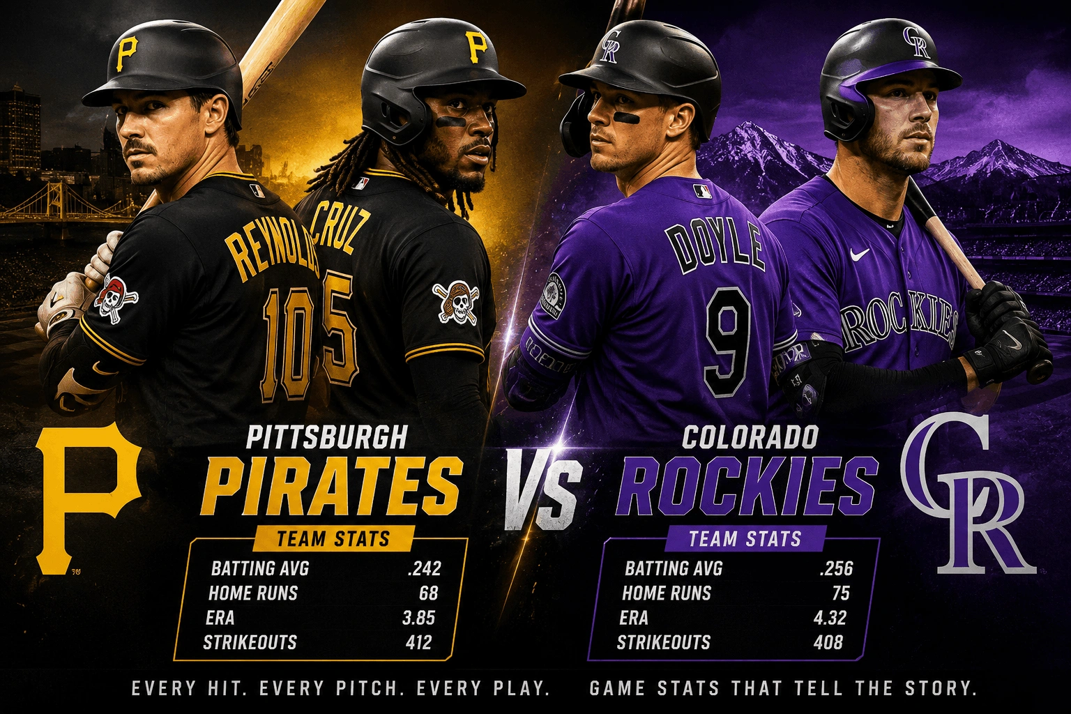 Pittsburgh Pirates vs Colorado Rockies Match Player Stats