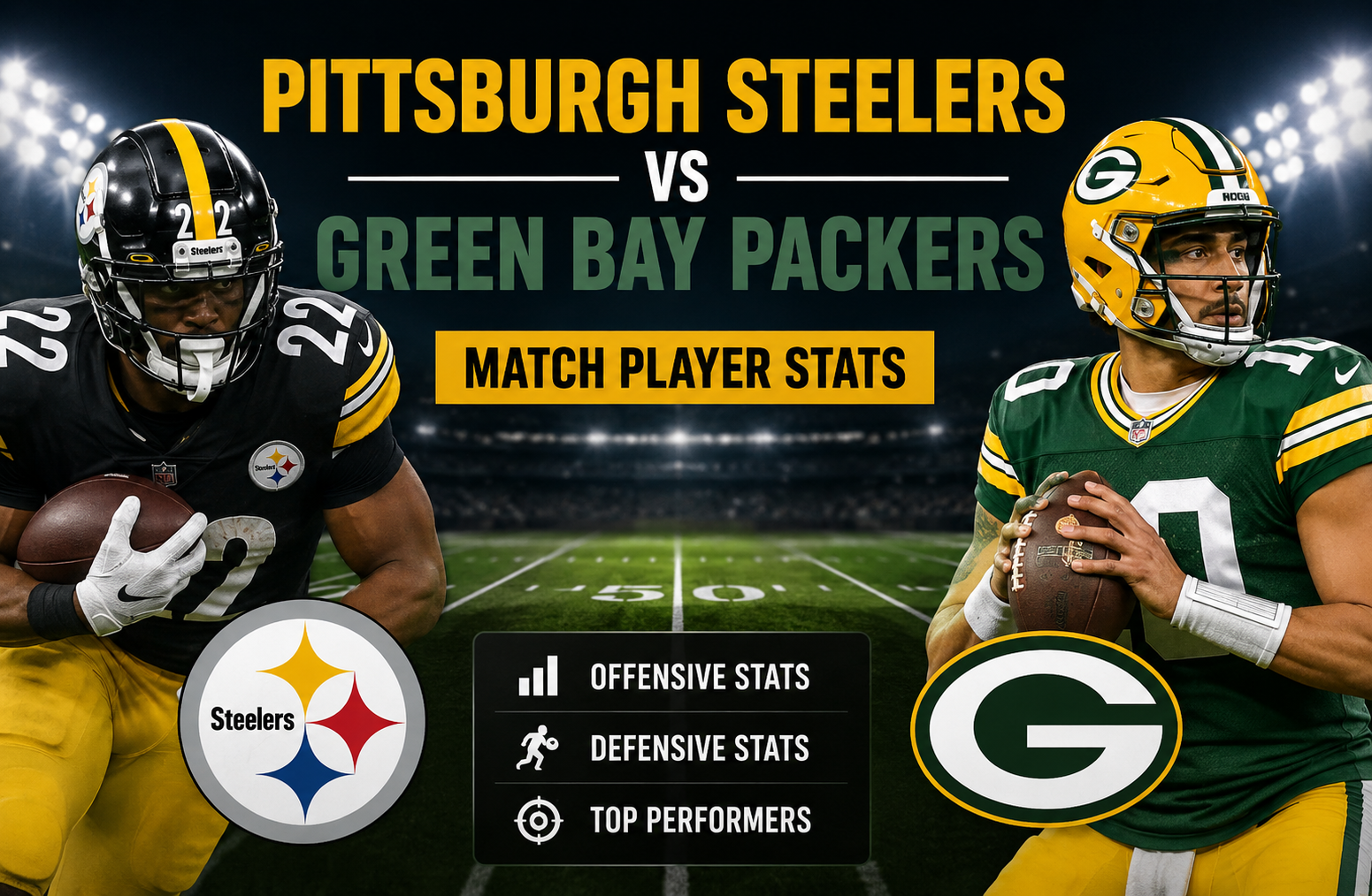 Pittsburgh Steelers Vs Green Bay Packers Match Player Stats