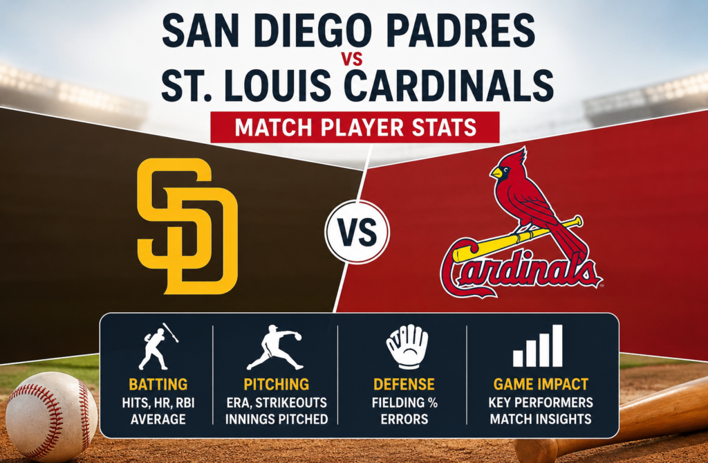 San Diego Padres vs St. Louis Cardinals Match Player Stats
