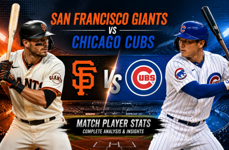 San Francisco Giants vs Chicago Cubs Match Player Stats