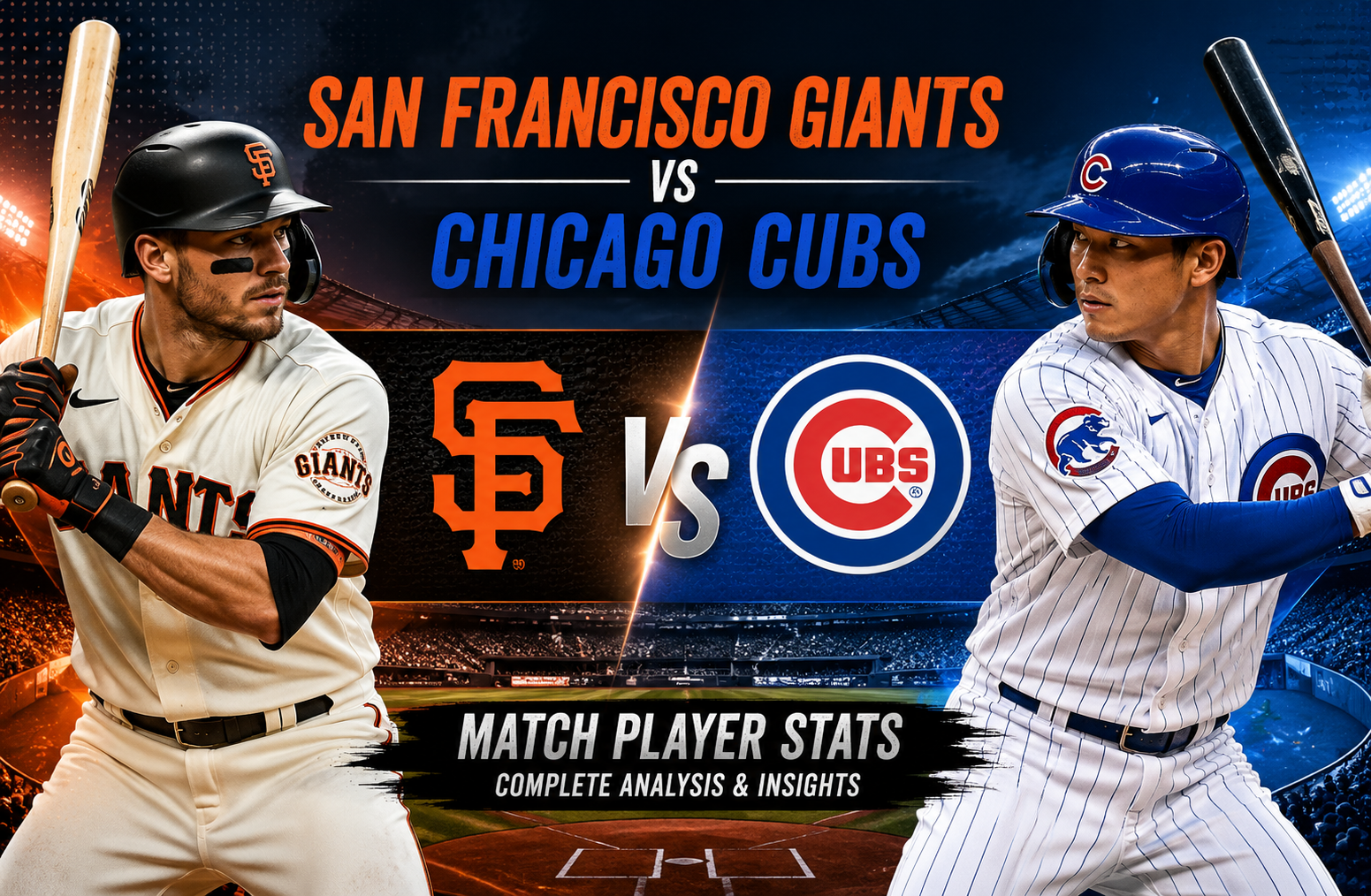 San Francisco Giants vs Chicago Cubs Match Player Stats