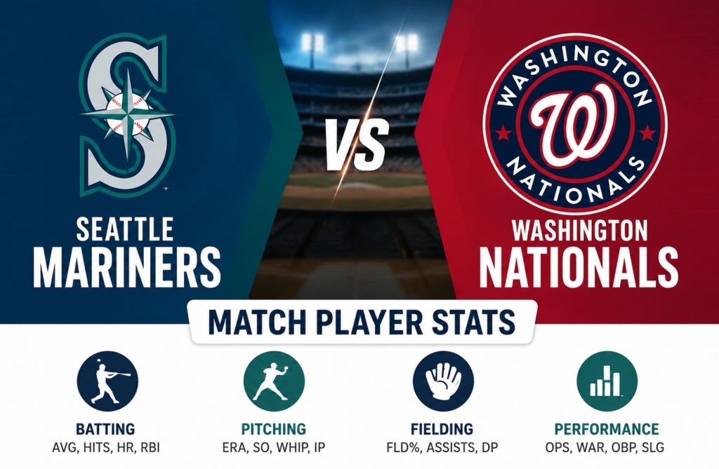 Seattle Mariners vs Washington Nationals Match Player Stats