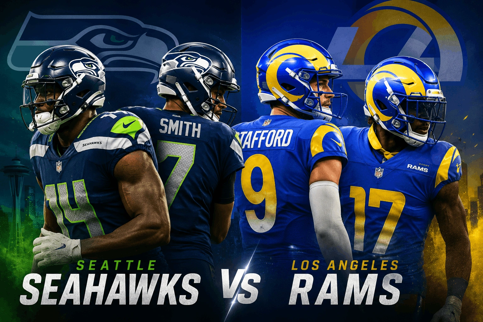 Seattle Seahawks vs Los Angeles Rams Match Player Stats