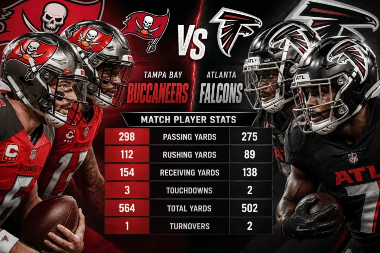 Tampa Bay Buccaneers vs Atlanta Falcons Match Player Stats