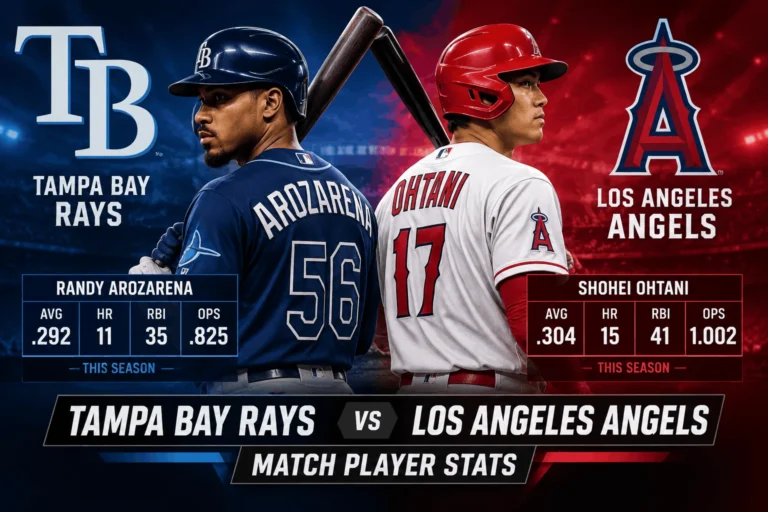 Tampa Bay Rays vs Los Angeles Angels Match Player Stats