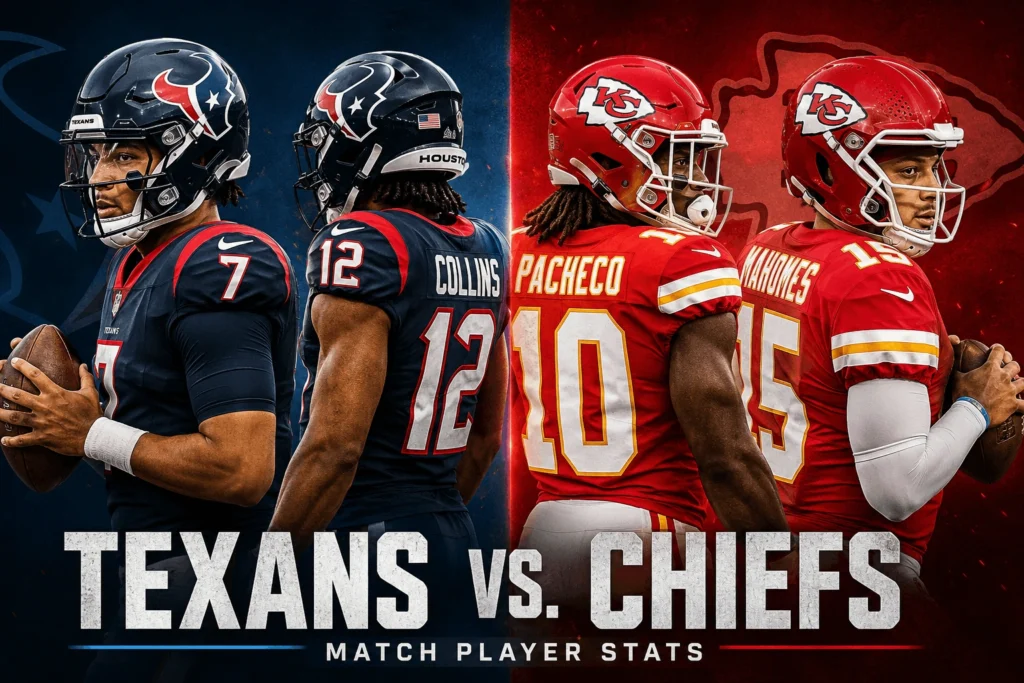 Texans vs. Kansas City Chiefs Match Player Stats