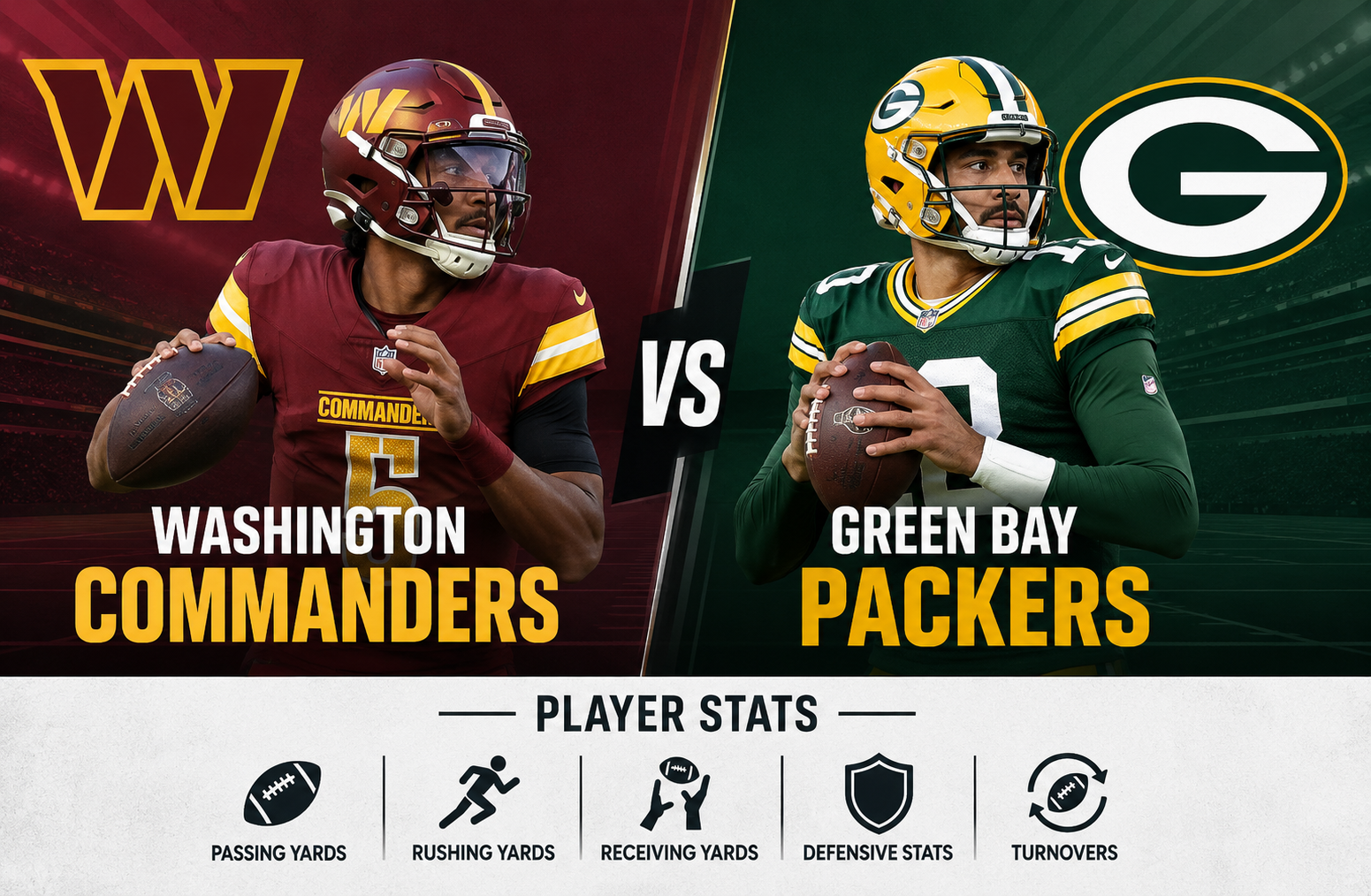 Washington Commanders vs Green Bay Packers Match Player Stats